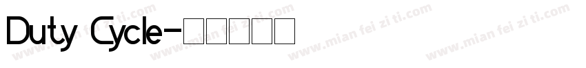 Duty Cycle字体转换